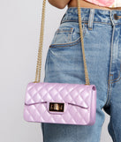 Trendy Glamour Quilted Diamond Jelly Crossbody