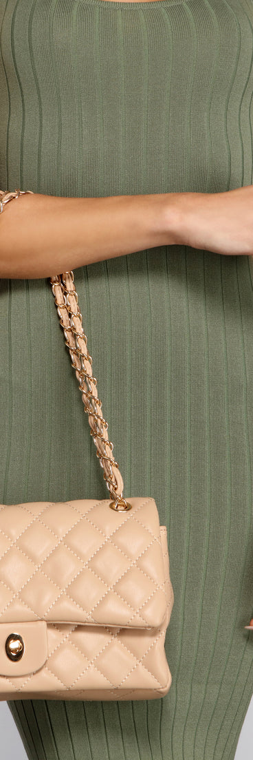 Luxe Vibes Quilted Crossbody Bag