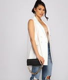 Faux Leather And PVC Statement Crossbody