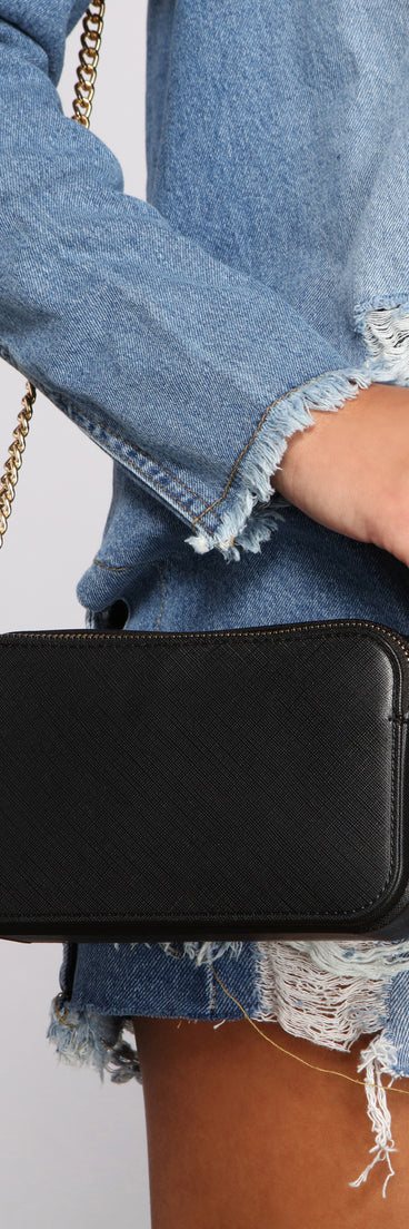 Double Glam Faux Leather Crossbody for 2022 festival outfits, festival dress, outfits for raves, concert outfits, and/or club outfits