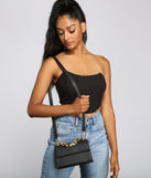Chic And Trendy Statement Chain Crossbody Purse
