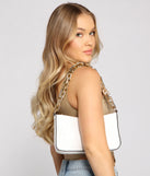 Chic Croc Chain Shoulder Bag
