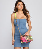 Graffiti Glam Crossbody is a trendy pick to create 2023 festival outfits, festival dresses, outfits for concerts or raves, and complete your best party outfits!