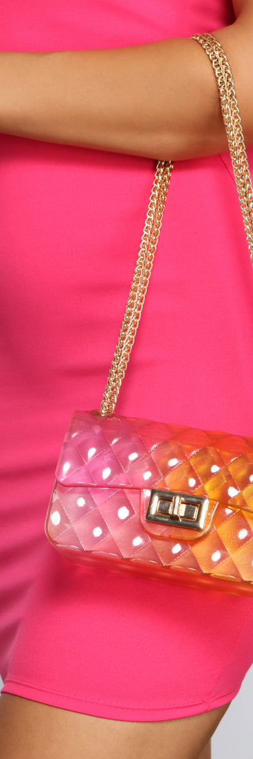 Pretty Chic Diamond Jelly Crossbody