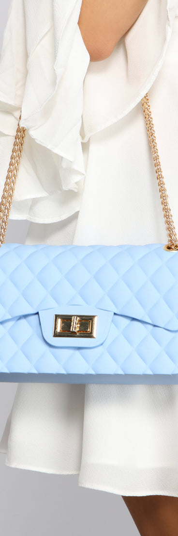 Living In Luxe Quilted Jelly Matte Purse
