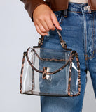 Fierce And Fab Leopard And Clear Crossbody