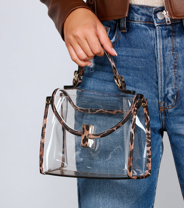 Fierce And Fab Leopard And Clear Crossbody