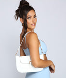 So Chic Buckle Detail Shoulder Bag