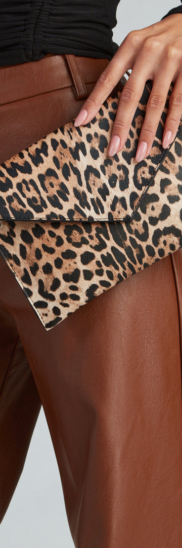 Natural Instinct Leopard Clutch for 2022 festival outfits, festival dress, outfits for raves, concert outfits, and/or club outfits