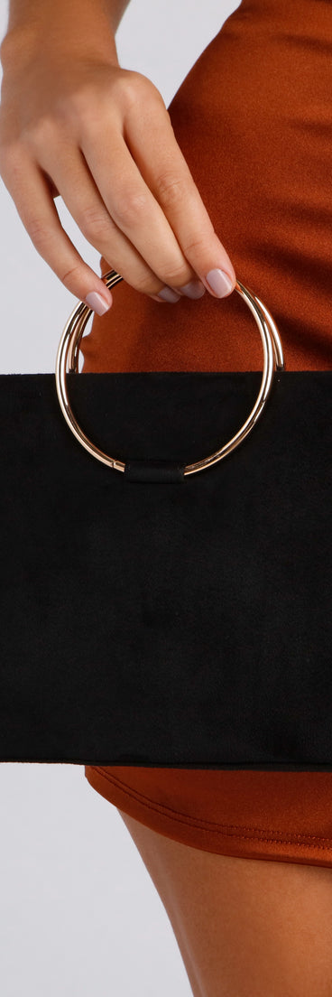 Sophisticated Chic Micro Suede Ring Tote