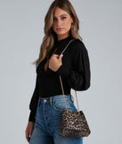 Growl Power Leopard Saffiano Bucket Bag is a trendy pick to create 2023 festival outfits, festival dresses, outfits for concerts or raves, and complete your best party outfits!