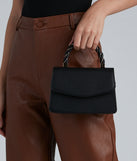 Fashion Twist Saffiano Top Handle Bag