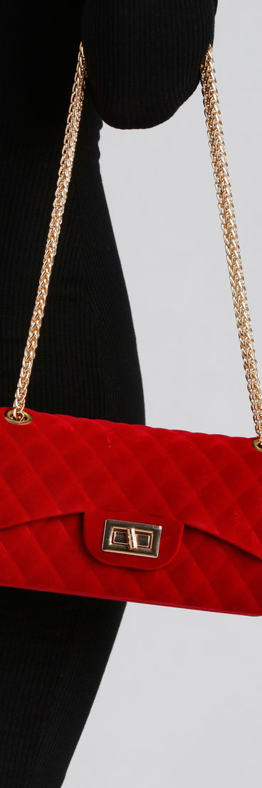 Luxe Vibes Velvet Crossbody Purse