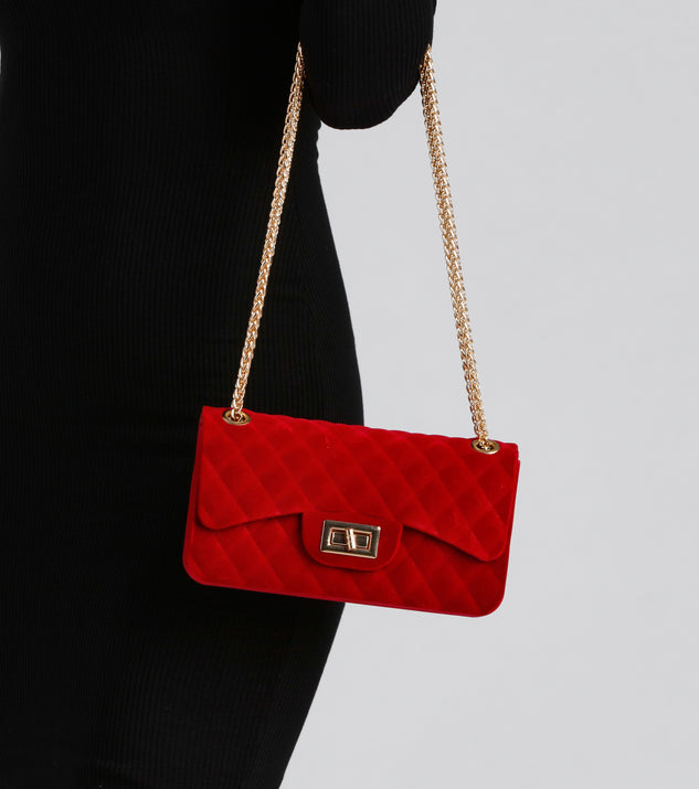 Luxe Vibes Velvet Crossbody Purse