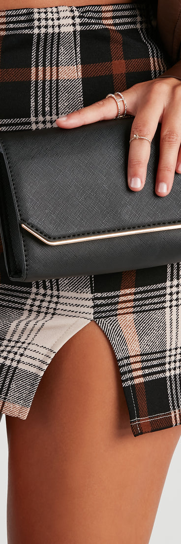 Simple Sleek Faux Leather Crossbody Purse