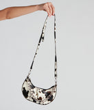 Rodeo Drive Cow Print Shoulder Bag is a trendy pick to create 2023 festival outfits, festival dresses, outfits for concerts or raves, and complete your best party outfits!