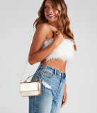 High Shine Chrome Top Handle Bag