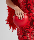 Desire Of The Heart Ring Clasp Bag In Red