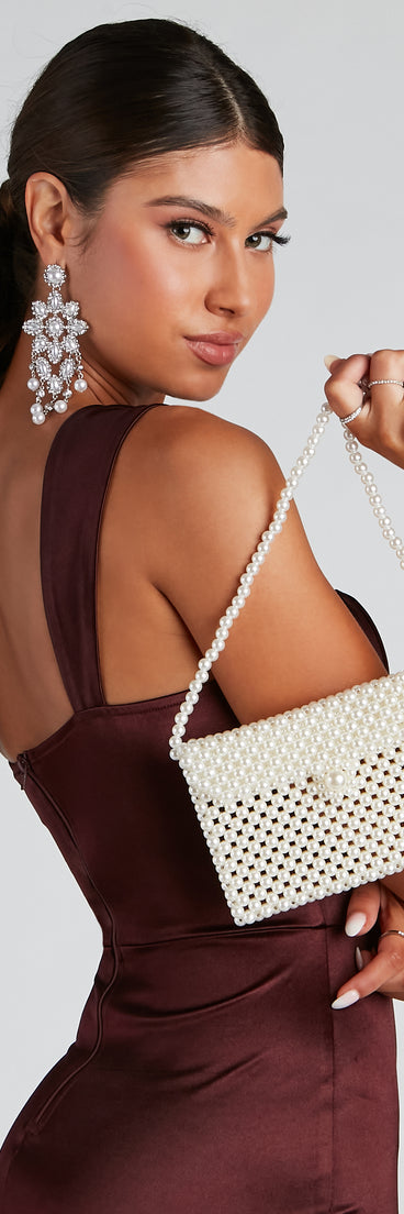 Pearl Princess Crossbody Bag helps create the best bachelorette party outfit or the bride's sultry bachelorette dress for a look that slays!