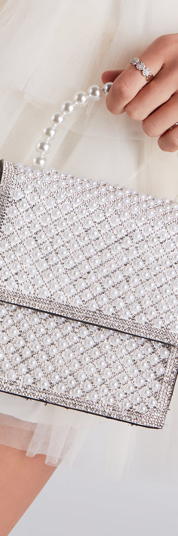 Ladies Love Faux Pearl Handbag