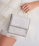 Ladies Love Faux Pearl Handbag