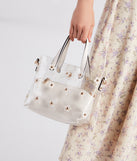 In Full Bloom Daisy Clear Tote With Pouch