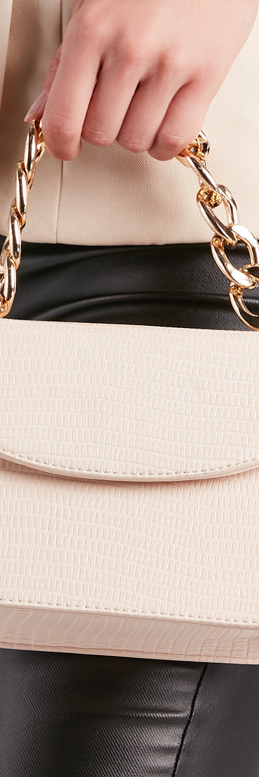 Simply Elevated Croc-Embossed Crossbody Bag