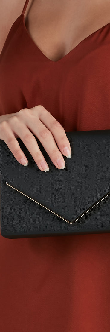 Class Act Faux Leather Envelope Crossbody Bag