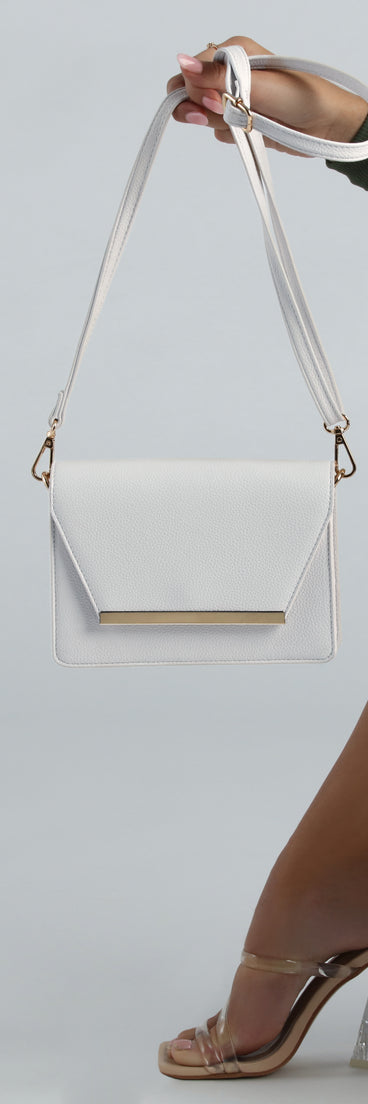 Chic Design Faux Leather Crossbody Bag