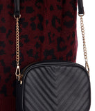 Faux Leather Chevron Crossbody for 2022 festival outfits, festival dress, outfits for raves, concert outfits, and/or club outfits
