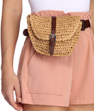 Boho Beauty Straw Fanny Pack Belt for 2022 festival outfits, festival dress, outfits for raves, concert outfits, and/or club outfits