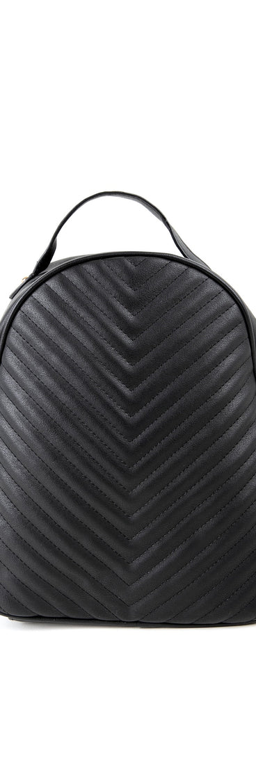 Faux Leather Quilted Chevron Backpack for 2022 festival outfits, festival dress, outfits for raves, concert outfits, and/or club outfits