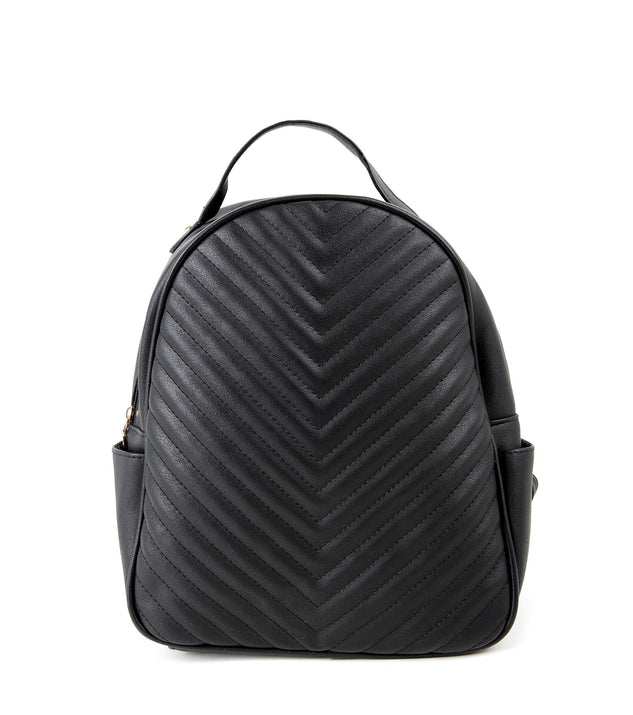 Faux Leather Quilted Chevron Backpack for 2022 festival outfits, festival dress, outfits for raves, concert outfits, and/or club outfits