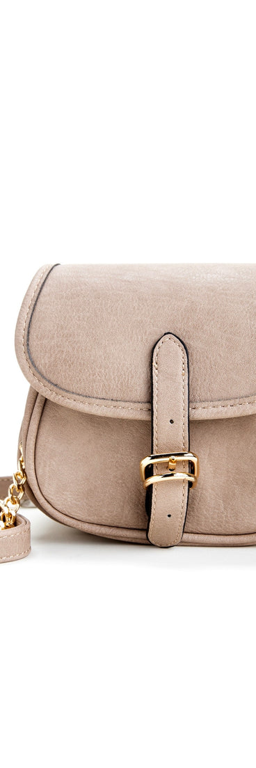 Mini Buckle Detail Saddle Bag