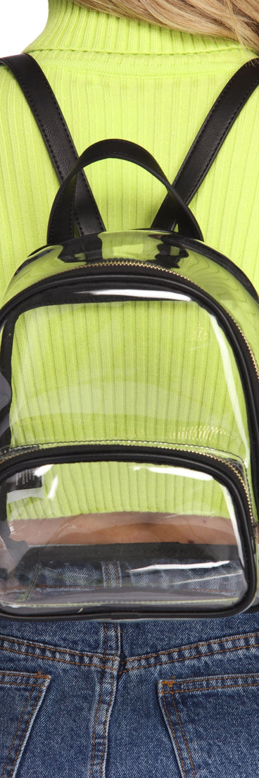 Clear As Day Back Pack is a trendy pick to create 2023 festival outfits, festival dresses, outfits for concerts or raves, and complete your best party outfits!