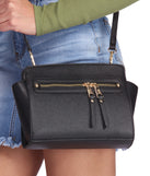 Zip Front Crossbody Satchel
