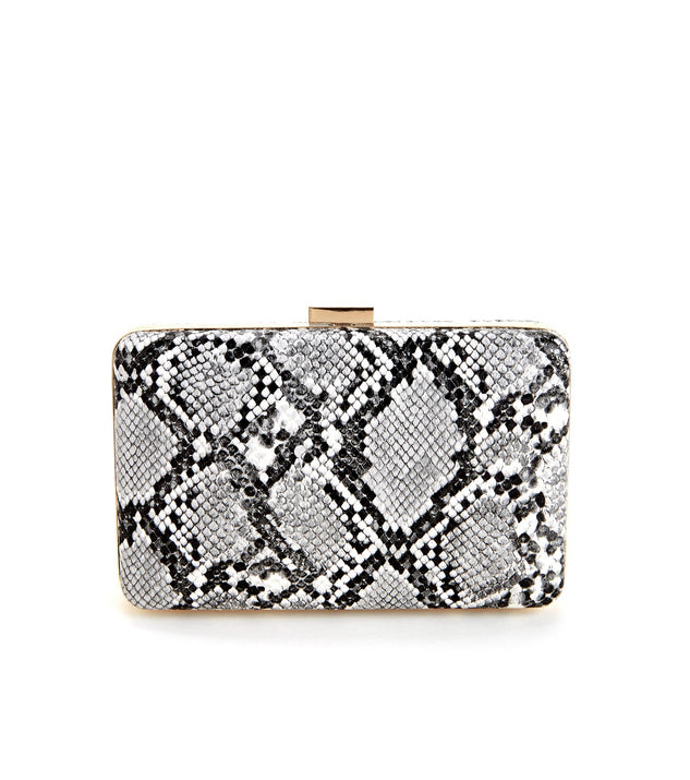Box It Snake Print Clutch for 2022 festival outfits, festival dress, outfits for raves, concert outfits, and/or club outfits