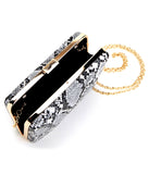 Box It Snake Print Clutch for 2022 festival outfits, festival dress, outfits for raves, concert outfits, and/or club outfits