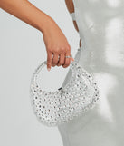 Glitzy Glimmer Rhinestone Clear Shoulder Bag