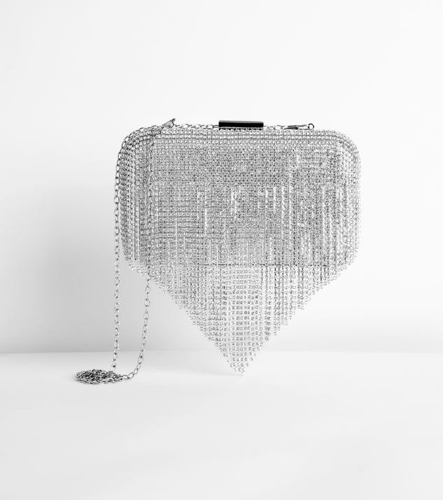 With On The Fringe Rhinestone Clutch as your homecoming jewelry or accessories, your 2023 Homecoming dress look will be fire!