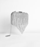 On The Fringe Rhinestone Clutch