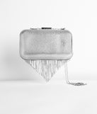 On The Fringe Rhinestone Clutch