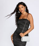 With Keep It Lurex Box Clutch as your homecoming jewelry or accessories, your 2023 Homecoming dress look will be fire!