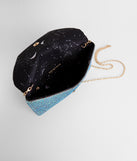 Rhinestone Mesh Envelope Clutch