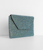 Rhinestone Mesh Envelope Clutch