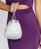 Rhinestone Mesh Bucket Bag is the perfect Homecoming look pick with on-trend details to make the 2023 HOCO dance your most memorable event yet!