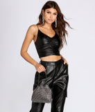 Mini Rhinestone Drawstring Purse