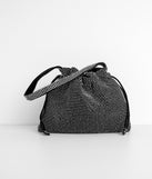 Mini Rhinestone Drawstring Purse