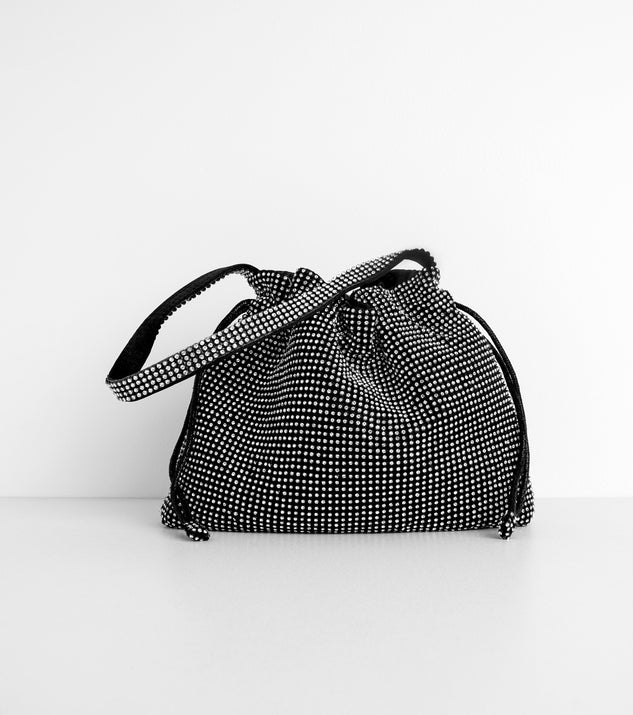 Mini Rhinestone Drawstring Purse