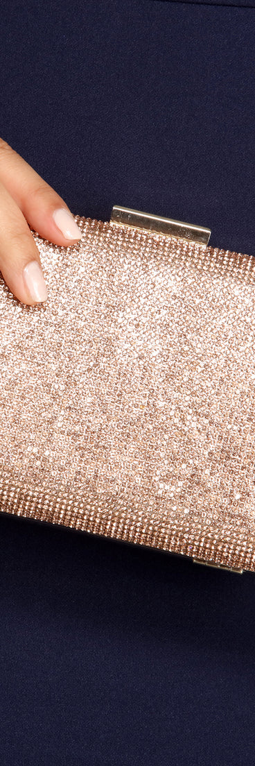 Front Of The Line Rhinestone Clutch